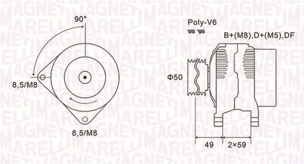 MAGNETI MARELLI 063731147010 Alternatore