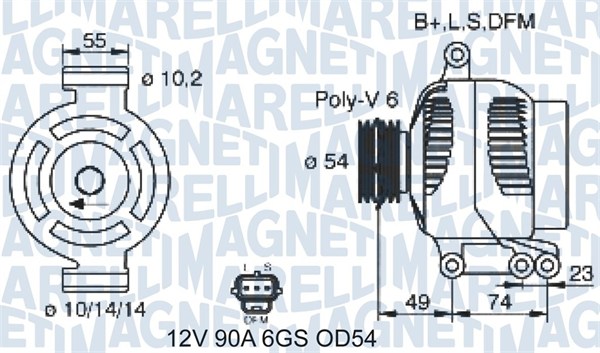 MAGNETI MARELLI 063731388310 Alternatore-Alternatore-Ricambi Euro