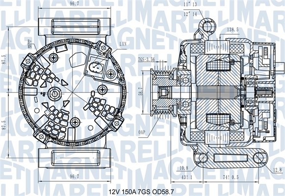 MAGNETI MARELLI 063731557610 Alternatore-Alternatore-Ricambi Euro