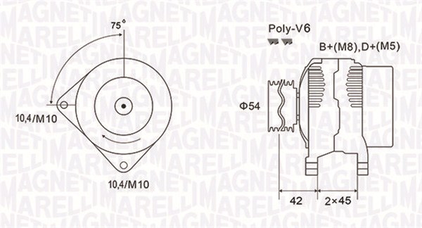 MAGNETI MARELLI 063731564010 Alternatore