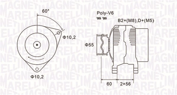 MAGNETI MARELLI 063731577010 Alternatore-Alternatore-Ricambi Euro