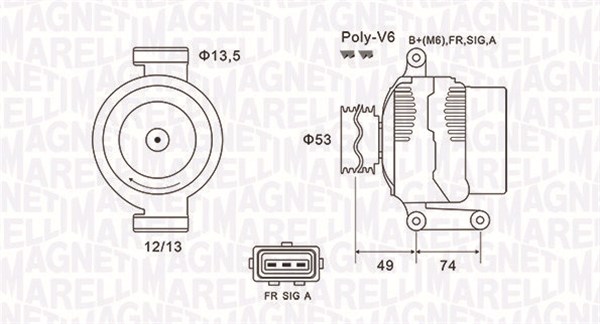 MAGNETI MARELLI 063731635010 Alternatore-Alternatore-Ricambi Euro