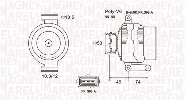 MAGNETI MARELLI 063731638010 Alternatore-Alternatore-Ricambi Euro