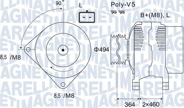 MAGNETI MARELLI 063731645010 Alternatore