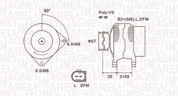 MAGNETI MARELLI 063731675010 Alternatore