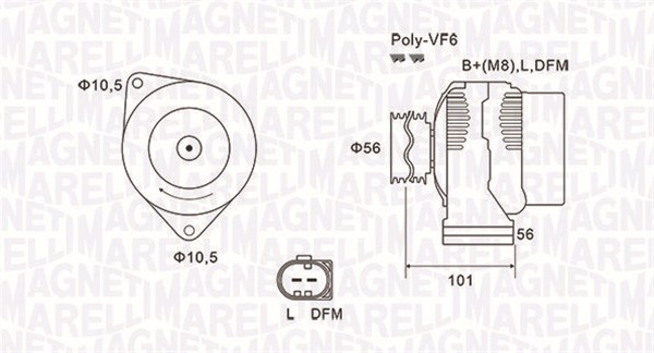 MAGNETI MARELLI 063731689010 Alternatore-Alternatore-Ricambi Euro