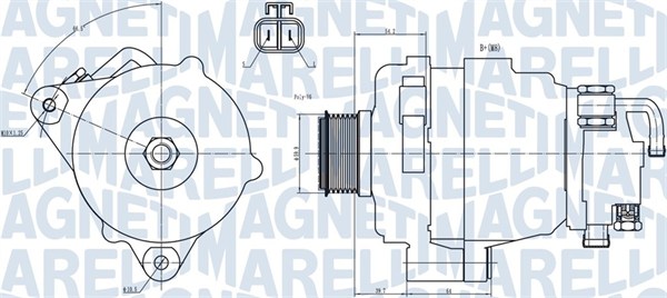 MAGNETI MARELLI 063731708010 Alternatore-Alternatore-Ricambi Euro