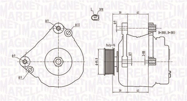 MAGNETI MARELLI 063731729010 Alternatore-Alternatore-Ricambi Euro