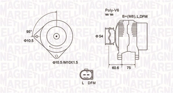 MAGNETI MARELLI 063731757010 Alternatore-Alternatore-Ricambi Euro