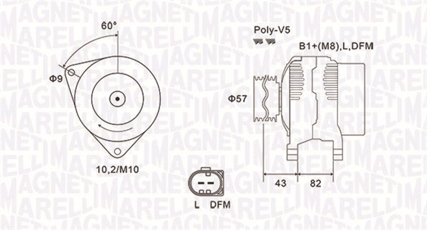 MAGNETI MARELLI 063731759010 Alternatore-Alternatore-Ricambi Euro