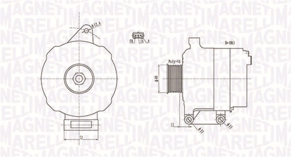 MAGNETI MARELLI 063731780010 Alternatore