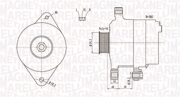 MAGNETI MARELLI 063731809010 Alternatore-Alternatore-Ricambi Euro