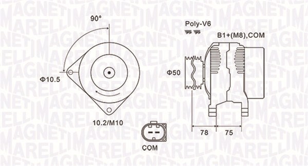 MAGNETI MARELLI 063731825010 Alternatore-Alternatore-Ricambi Euro