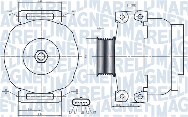 MAGNETI MARELLI 063731851010 Alternatore-Alternatore-Ricambi Euro