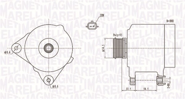 MAGNETI MARELLI 063731860010 Alternatore-Alternatore-Ricambi Euro