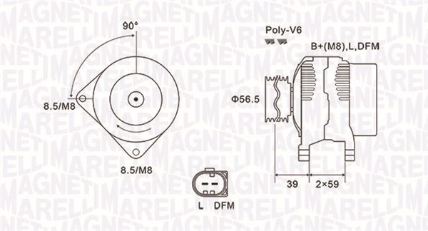 MAGNETI MARELLI 063731911010 Alternatore-Alternatore-Ricambi Euro