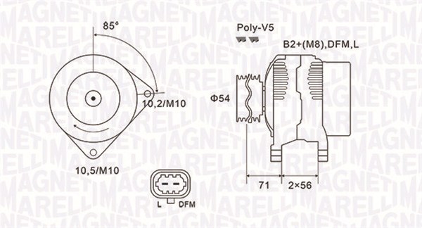 MAGNETI MARELLI 063731960010 Alternatore-Alternatore-Ricambi Euro