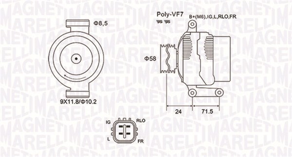 MAGNETI MARELLI 063731965010 Alternatore