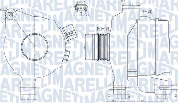 MAGNETI MARELLI 063731966010 Alternatore-Alternatore-Ricambi Euro