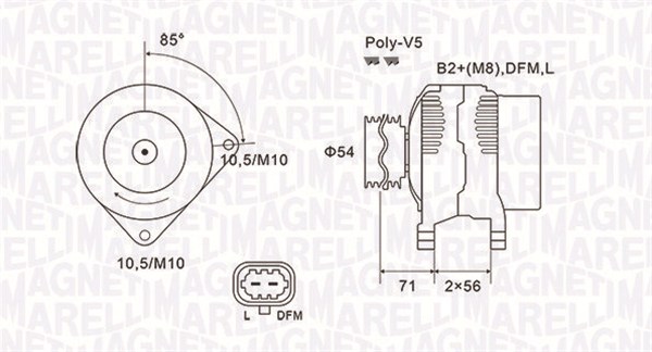 MAGNETI MARELLI 063731973010 Alternatore