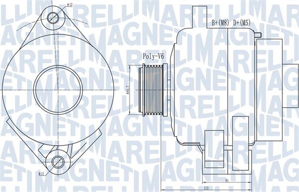 MAGNETI MARELLI 063731995010 Alternatore