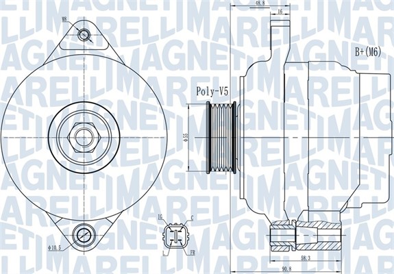 MAGNETI MARELLI 063732004010 Alternatore