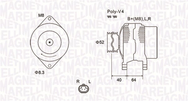 MAGNETI MARELLI 063732023010 Alternatore-Alternatore-Ricambi Euro