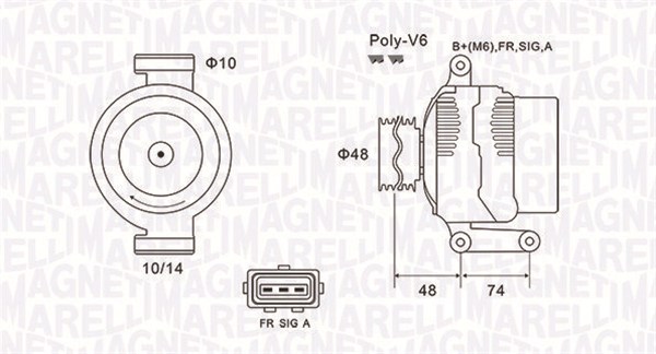 MAGNETI MARELLI 063732034010 Alternatore