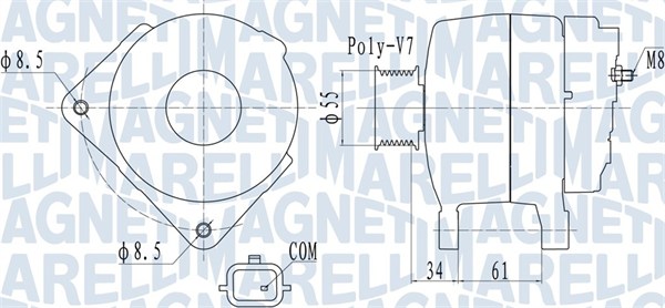 MAGNETI MARELLI 063732054010 Alternatore-Alternatore-Ricambi Euro