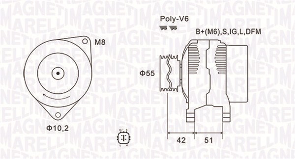 MAGNETI MARELLI 063732126010 Alternatore-Alternatore-Ricambi Euro