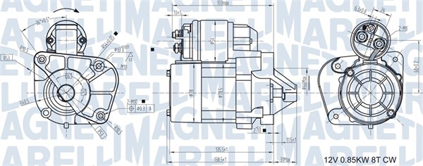 MAGNETI MARELLI 063721174010 Motorino d'avviamento