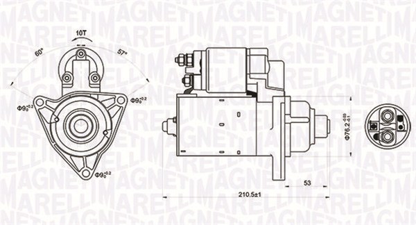 MAGNETI MARELLI 063721176010 Motorino d'avviamento-Motorino d'avviamento-Ricambi Euro