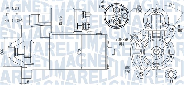 MAGNETI MARELLI 063721177010 Motorino d'avviamento-Motorino d'avviamento-Ricambi Euro