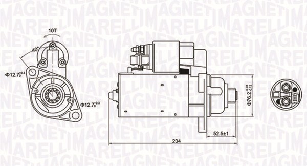 MAGNETI MARELLI 063721200010 Motorino d'avviamento-Motorino d'avviamento-Ricambi Euro