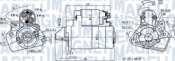 MAGNETI MARELLI 063721332010 Motorino d'avviamento