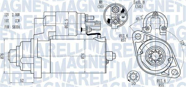 MAGNETI MARELLI 063721393010 Motorino d'avviamento