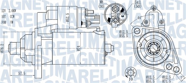 MAGNETI MARELLI 063721397010 Motorino d'avviamento