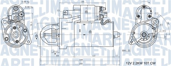 MAGNETI MARELLI 063721411010 Motorino d'avviamento