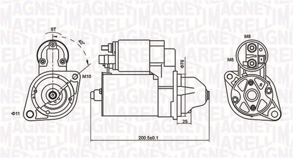 MAGNETI MARELLI 063721412010 Motorino d'avviamento-Motorino d'avviamento-Ricambi Euro