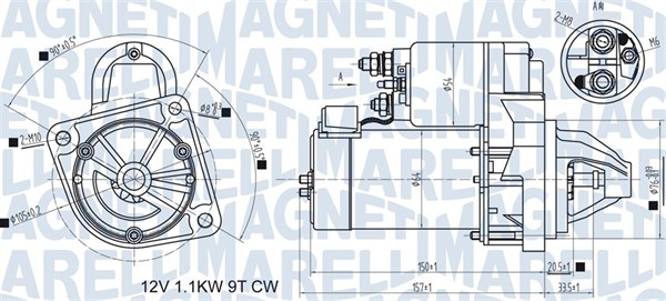 MAGNETI MARELLI 063721419810 Motorino d'avviamento