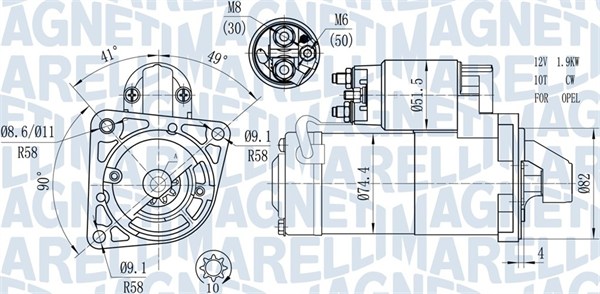 MAGNETI MARELLI 063721428010 Motorino d'avviamento