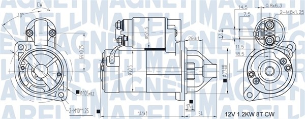 MAGNETI MARELLI 063721433010 Motorino d'avviamento