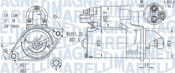 MAGNETI MARELLI 063721450010 Motorino d'avviamento