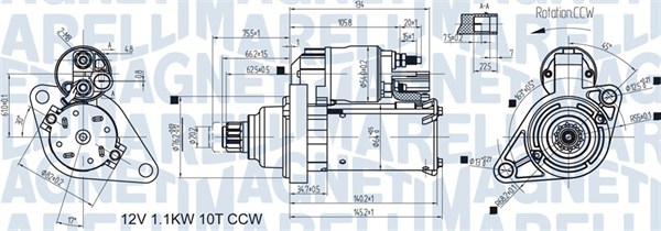 MAGNETI MARELLI 063721470010 Motorino d'avviamento