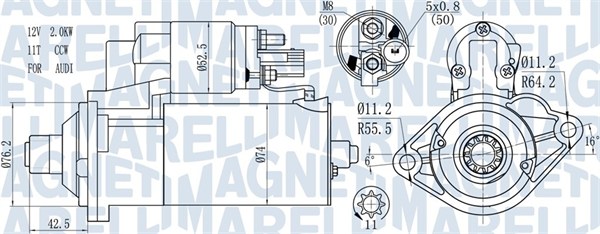 MAGNETI MARELLI 063721512010 Motorino d'avviamento-Motorino d'avviamento-Ricambi Euro