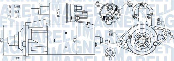 MAGNETI MARELLI 063721584010 Motorino d'avviamento