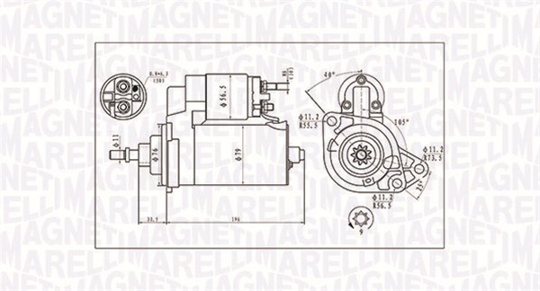 MAGNETI MARELLI 063720713010 Motorino d'avviamento