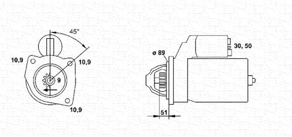 MAGNETI MARELLI 943252232010 Starter for VOLVO