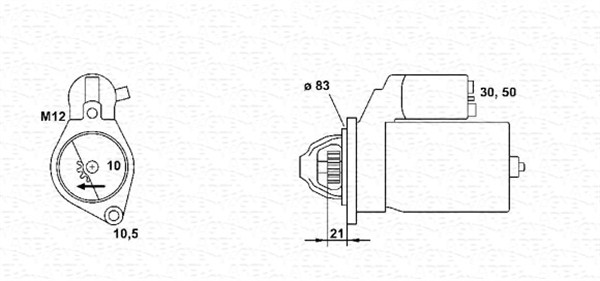 MAGNETI MARELLI 943253106010 Starter for OPEL SAAB VAUXHALL