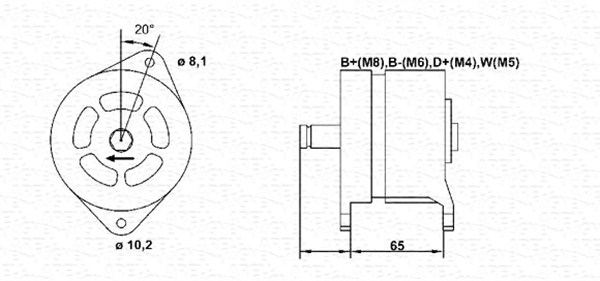 MAGNETI MARELLI 943355232010 Γεννήτρια for RENAULT TRUCKS